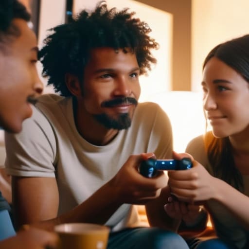 Teamwork through cooperative play in gaming.