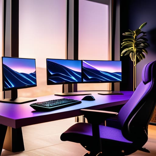 Smart iot gaming setup in modern room.