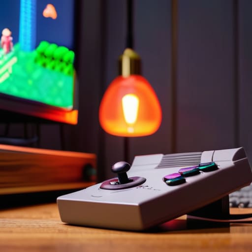Nostalgic elements of retro gaming culture.